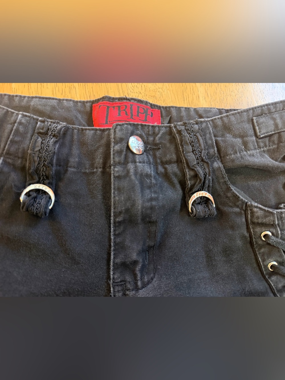 Tripp NYC Black Lace-Up Pants - Picture 5 of 15